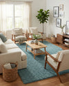Plush Oasis Collection Area Rug - Serenity (Light Slate Blue) Rectangle Light Slate Blue  lifestyle 10