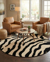 Savannah Sojourn Collection Area Rug -  Okavango Round Ivory  lifestyle 28