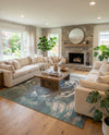Savannah Sojourn Collection Area Rug -  Okavango Square Multi  lifestyle 75