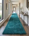 Plush Oasis Collection Area Rug - Serenity (Turquoise) Runner Turquoise  lifestyle 57