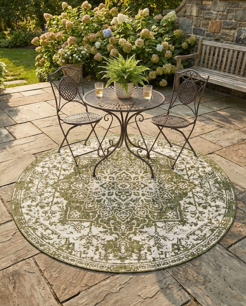 Urban Oasis Rugs Collection Area Rug -  Penthouse (Green) Round Green  lifestyle 42
