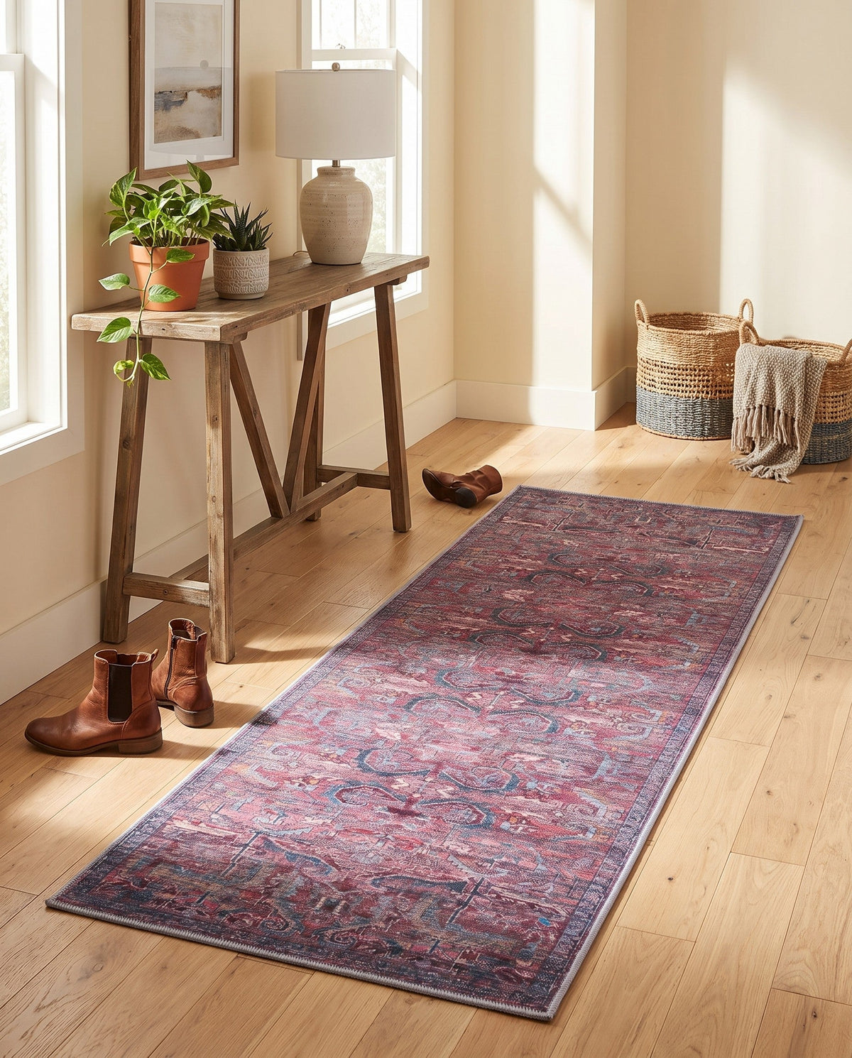 Zahara Oasis Collection Area Rug -  Tangier Runner Rust Red  lifestyle 71