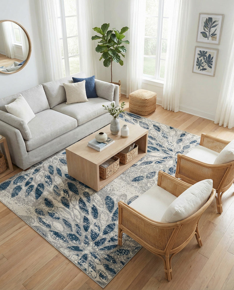 Savannah Elegance Collection Area Rug -  Riverfront Rectangle Gray  lifestyle 23