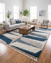 Cozy Cove Shag Collection Area Rug -  Tidewater Rectangle Blue  lifestyle 14