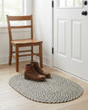 Highland Woven Jute Collection Area Rug - Glenmore (Gray) Oval Gray  lifestyle 64
