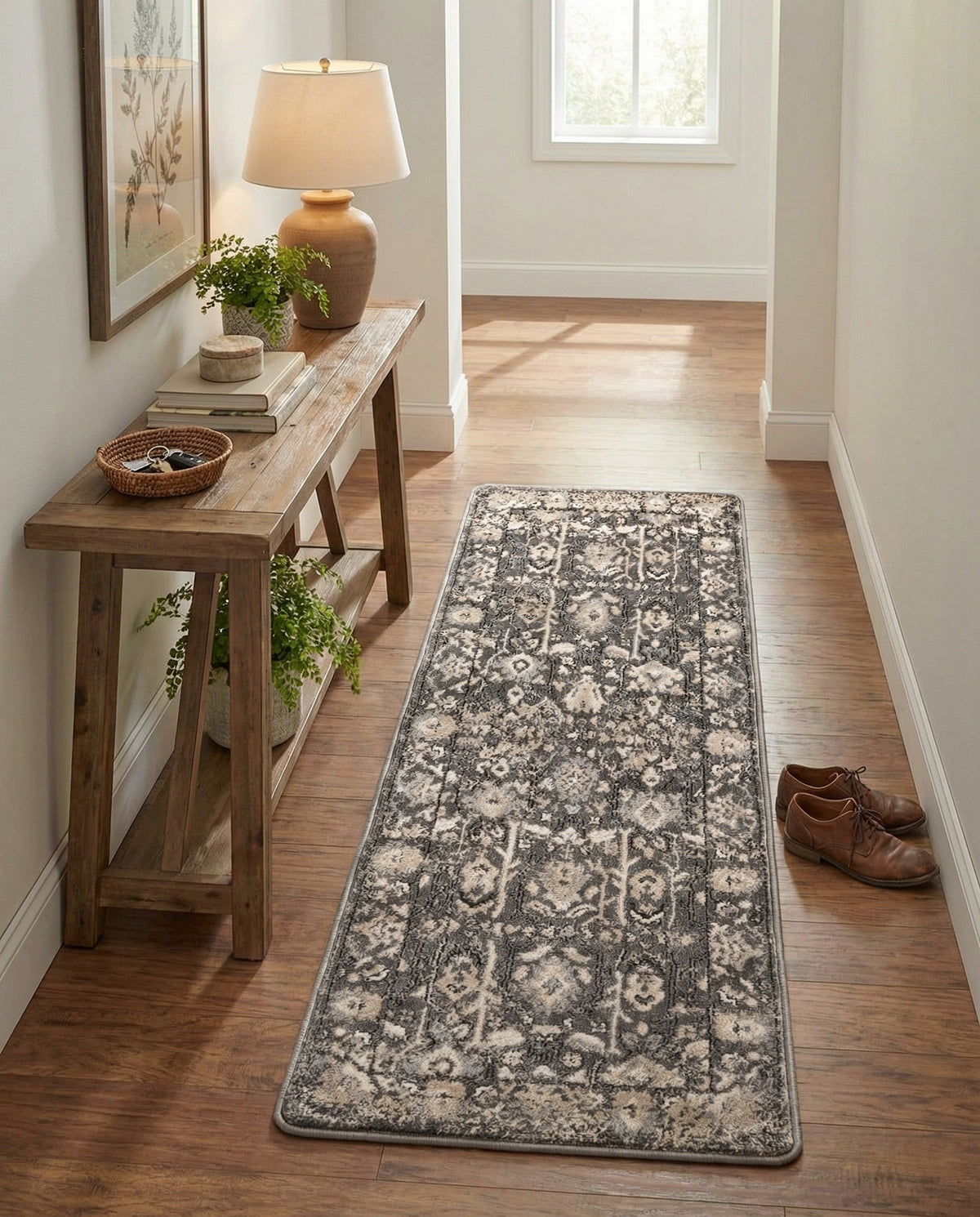 Cascade Range Collection Area Rug -  Shasta (Gray) Runner Gray  lifestyle 52