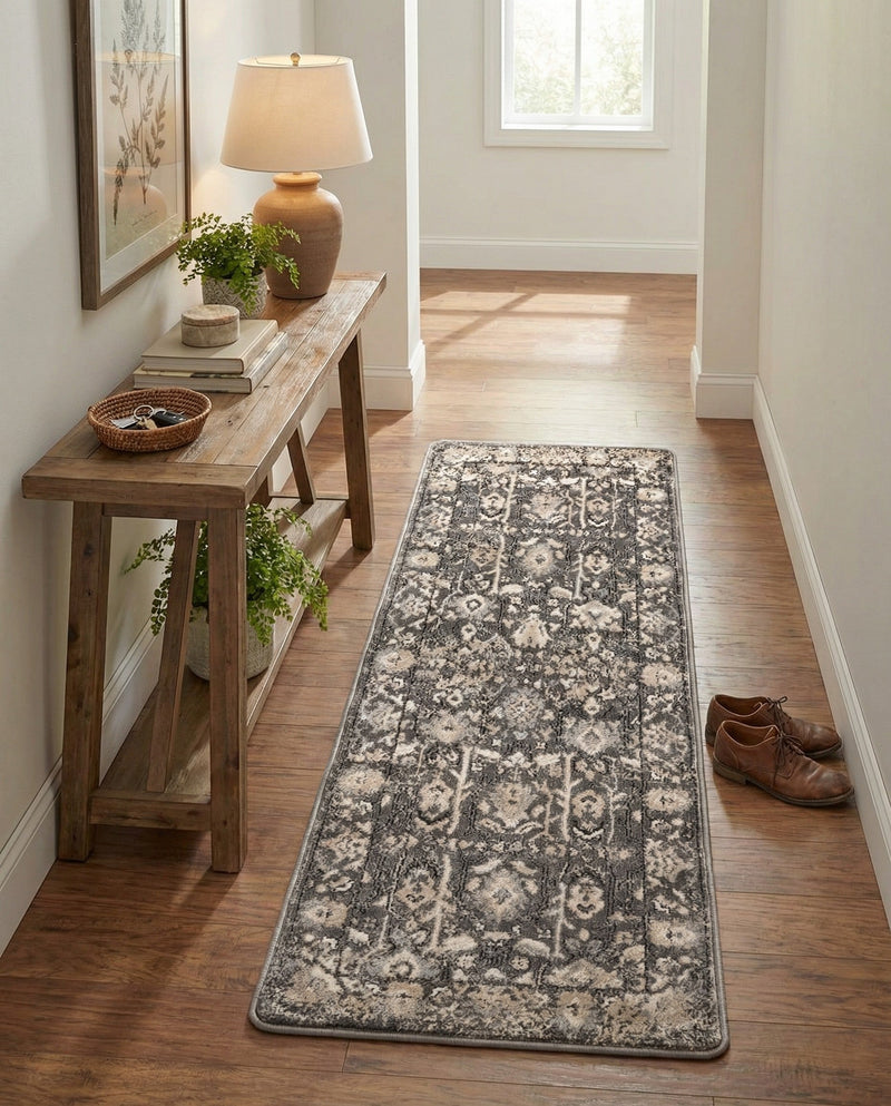 Cascade Range Collection Area Rug -  Shasta (Gray) Runner Gray  lifestyle 52
