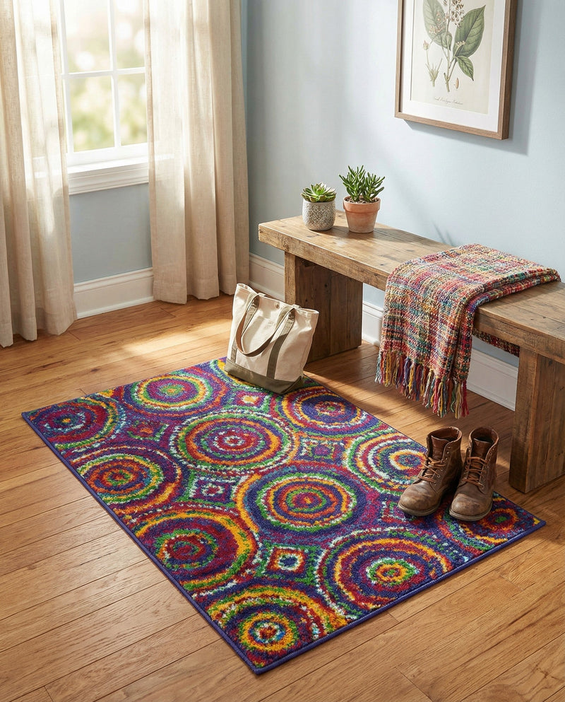 Caribbean Cove Collection Area Rug -  Vincent Rectangle Multi  lifestyle 6