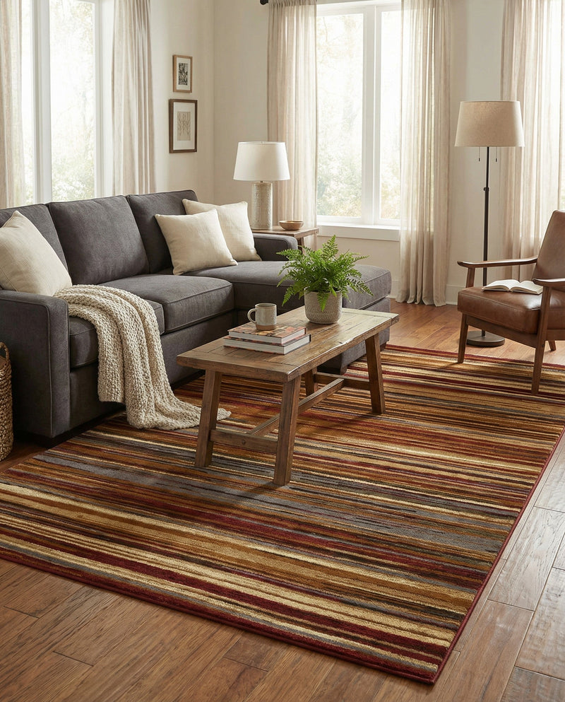 Bistro Lounge Collection Area Rug -  Americano Rectangle Beige  lifestyle 28