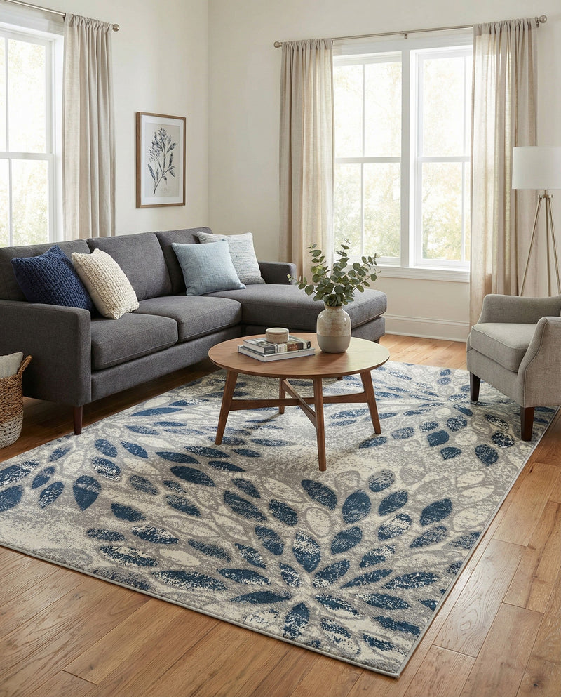 Savannah Elegance Collection Area Rug -  Riverfront Rectangle Gray  lifestyle 37