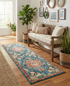 Brighton Terrace Collection Area Rug - Hove (Blue) Runner Blue  lifestyle 46