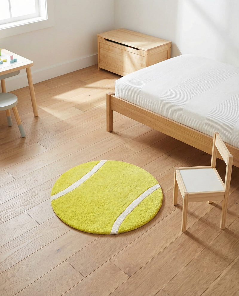 Whimsy Wonders Wool Collection Area Rug -  Tundra Round Yellow  lifestyle 10