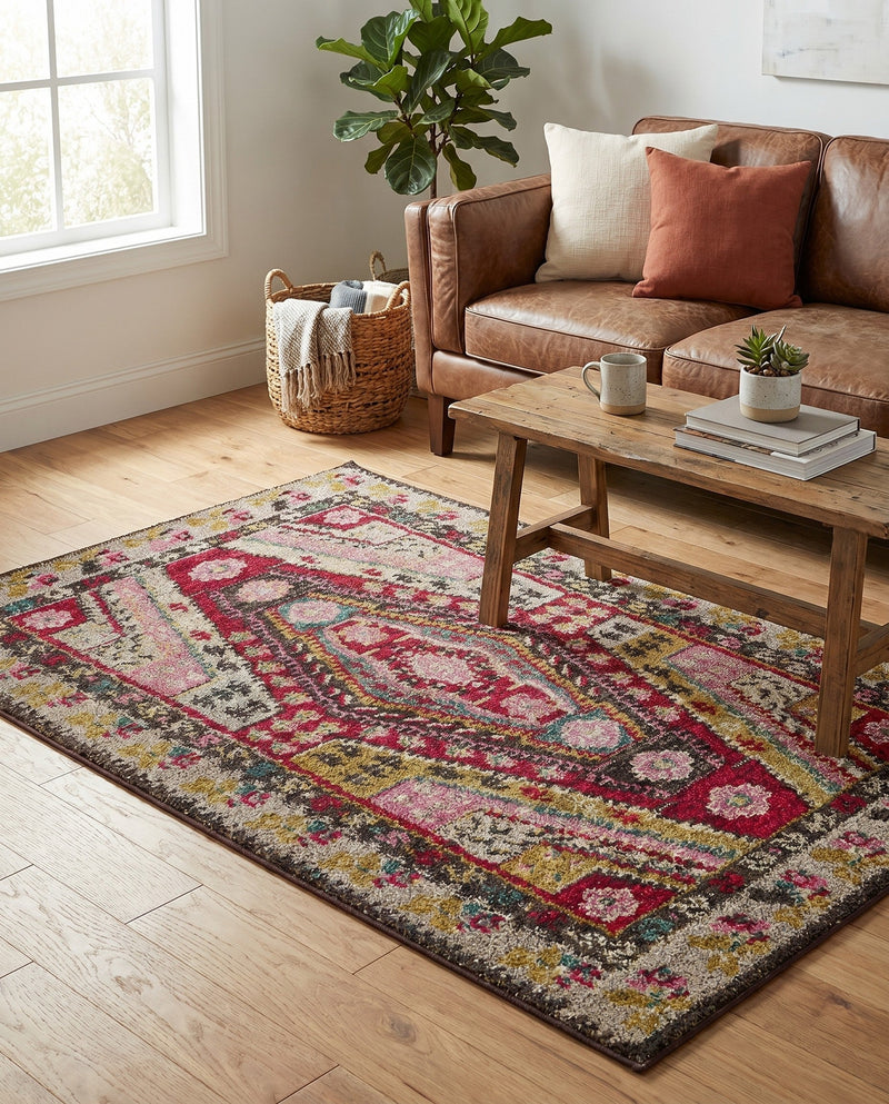 Sedona Vista Collection Area Rug -  Anasazi Rectangle Multi  lifestyle 26