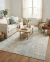 Lagoon Oasis Collection Area Rug -  Seagrass Rectangle Teal  lifestyle 47