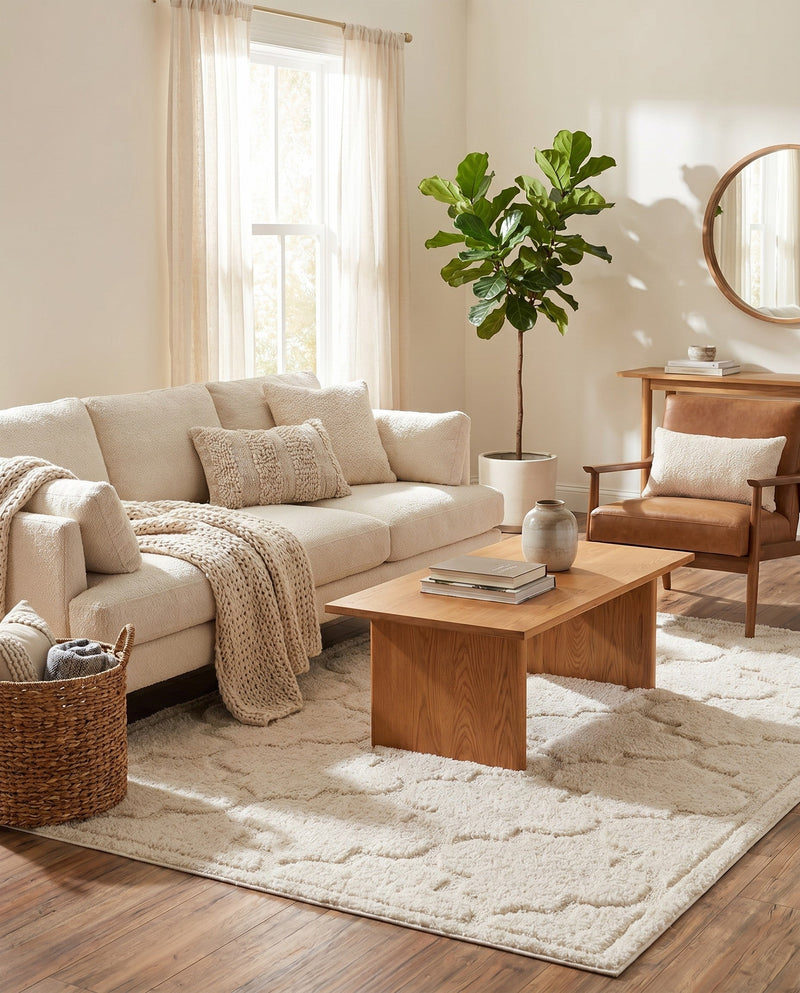 Trellis Haven Collection Area Rug -  Havencrest Rectangle Ivory  lifestyle 31