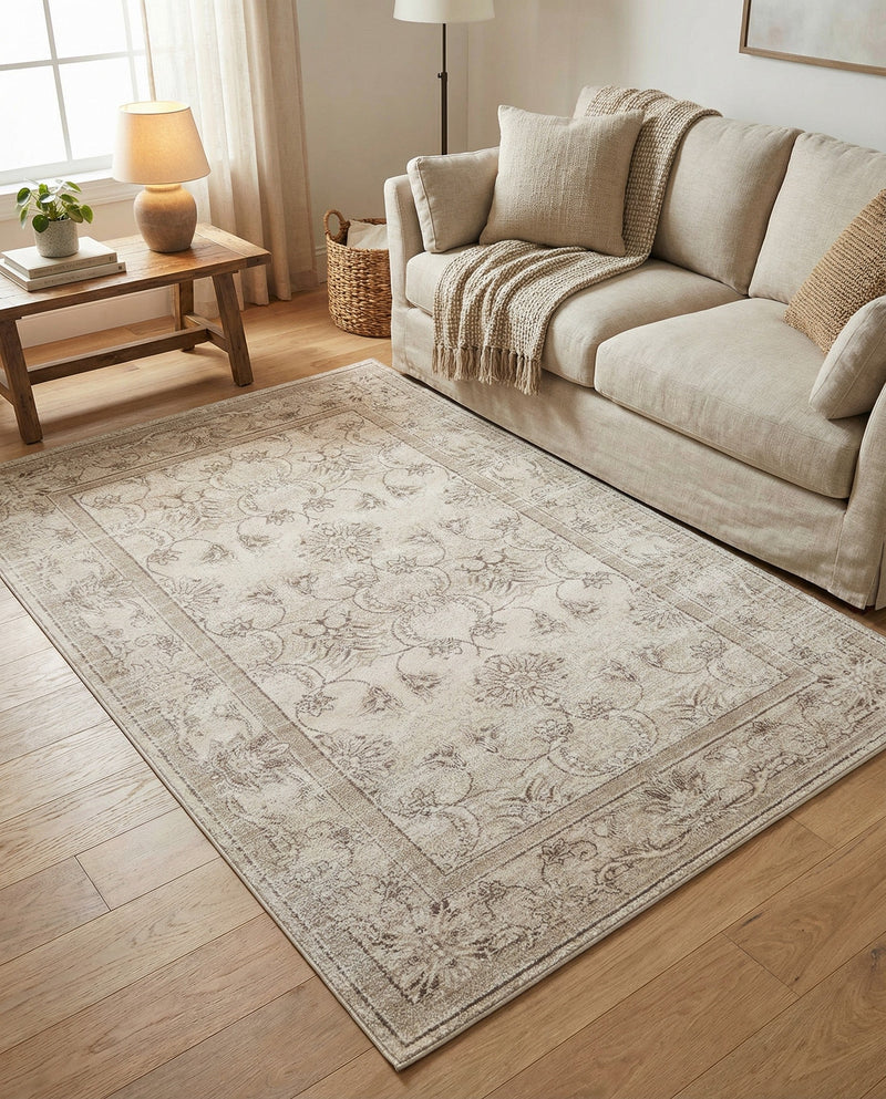 Horizon Collection Area Rug -  Meridian Rectangle Ivory  lifestyle 13