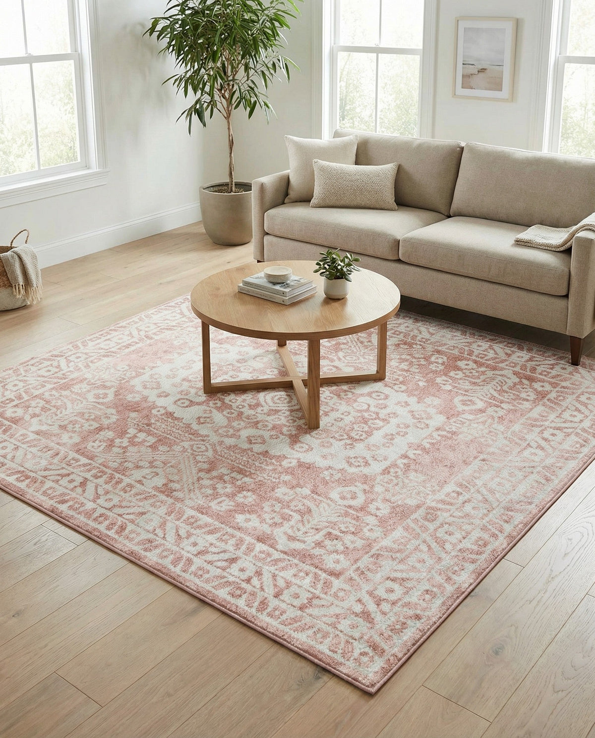 Cambridge Classics Collection Area Rug -  Pembroke (Pink) Square Pink  lifestyle 54