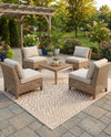 Urban Oasis Rugs Collection Area Rug -  Terrace (Dark Beige) Square Dark Beige  lifestyle 36