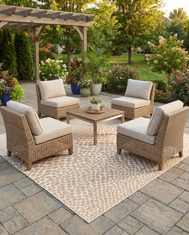 Urban Oasis Rugs Collection Area Rug -  Terrace (Dark Beige) Square Dark Beige  lifestyle 36