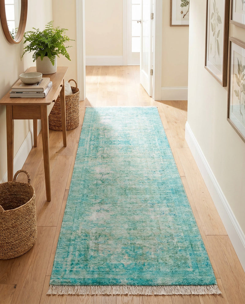 Bazaar Chic Collection Area Rug -  Taza Runner Turquoise  lifestyle 46