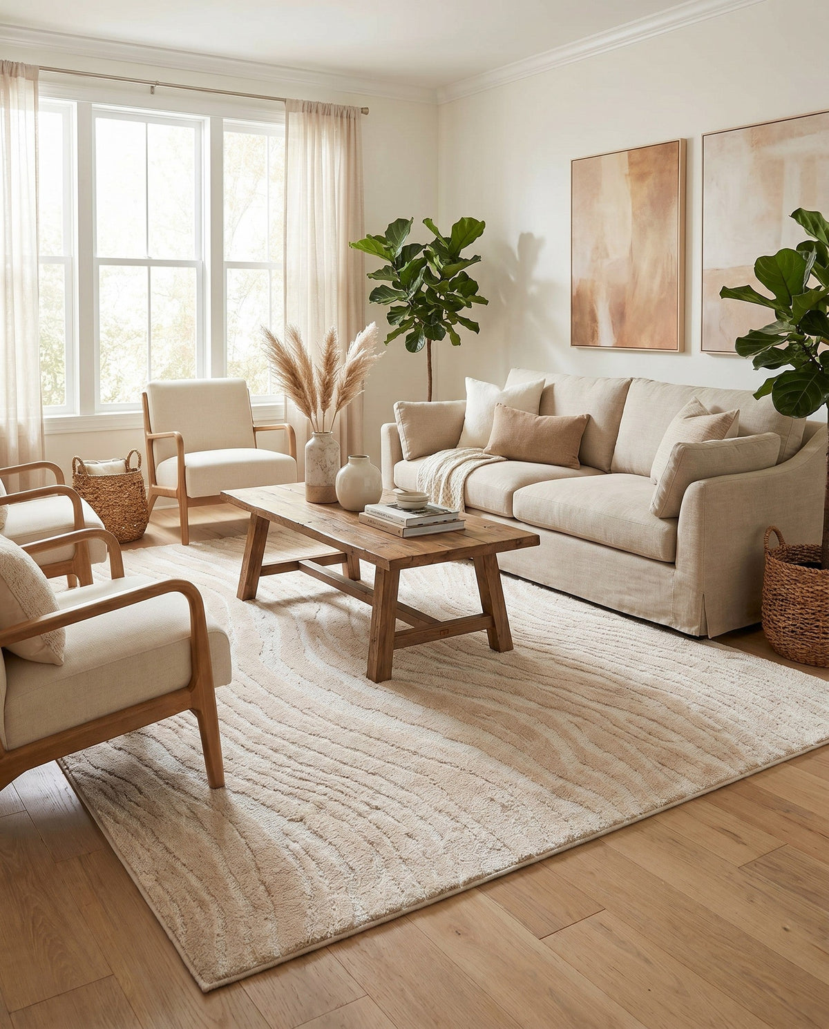 Sienna Collection Area Rug -  Garda Rectangle Ivory  lifestyle 58