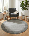 Studio Haven Collection Area Rug -  Conservatory (Light Gray) Round Light Gray  lifestyle 59