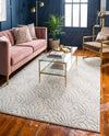 Hollywood Luxe Collection Area Rug -  Rodeo Rectangle White Silver  lifestyle 28