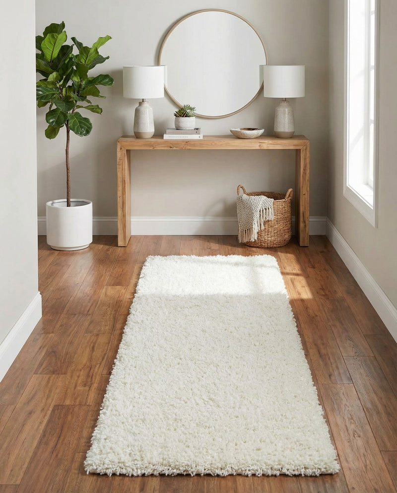 Plush Oasis Collection Area Rug - Serenity (Snow White) Runner Snow White  lifestyle 64