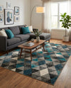 Seville Elegance Collection Area Rug -  Malaga Rectangle Gray  lifestyle 20