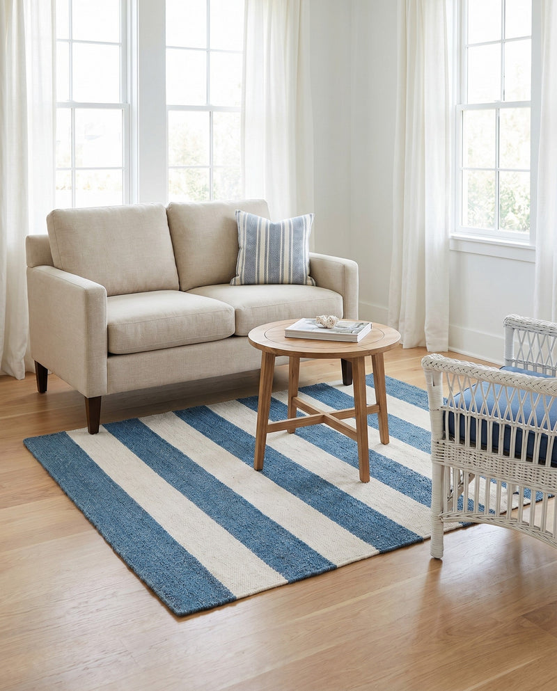 Martha's Vineyard Blueprints Collection Area Rug - Edgartown Rectangle Sky blue  lifestyle 63