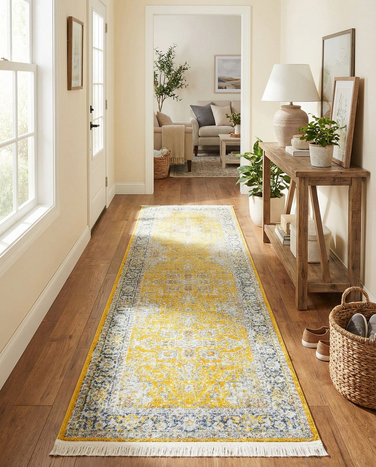 Caribbean Breeze Collection Area Rug -  Andros Runner Yellow  lifestyle 150