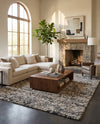 Wellington Luxe Shag Collection Area Rug - Kapiti Rectangle Salt and Pepper  lifestyle 36