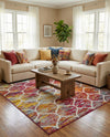 Trellis Mosaic Collection Area Rug -  Pergolatown (Multi) Square Multi  lifestyle 60