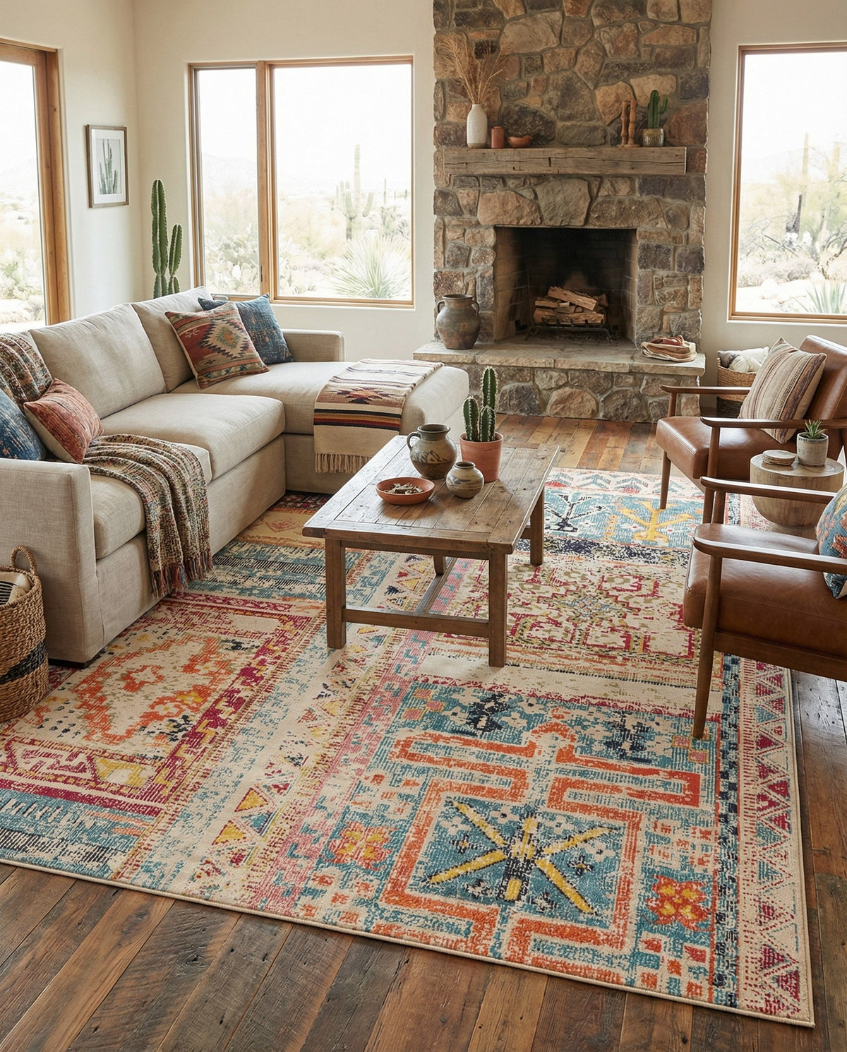 Sierra Collection Area Rug -  Tahoe Rectangle Multi  lifestyle 22