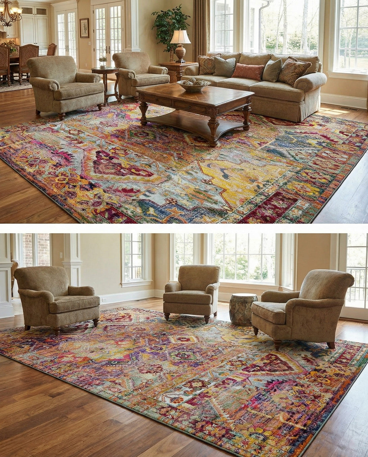 Sierra Collection Area Rug -  Catalina Rectangle Multi  lifestyle 13