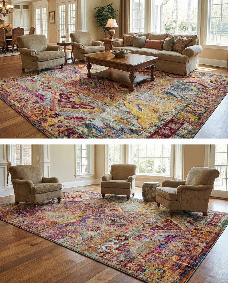 Sierra Collection Area Rug -  Catalina Rectangle Multi  lifestyle 13