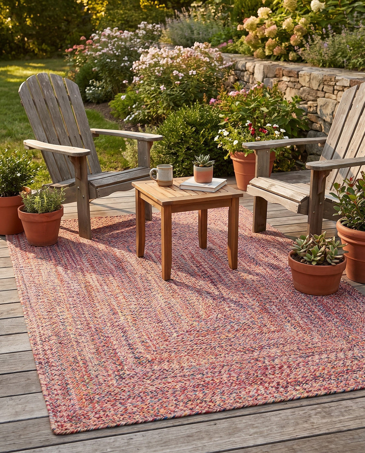 Sustainable Strands Indoor-Outdoor Oasis Collection Area Rug -  Sandbar (Multi) Rectangle Multi  lifestyle 18