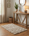 Berber Lattice Shag Collection Area Rug - Atlas (Light Brown) Rectangle Light Brown  lifestyle 6