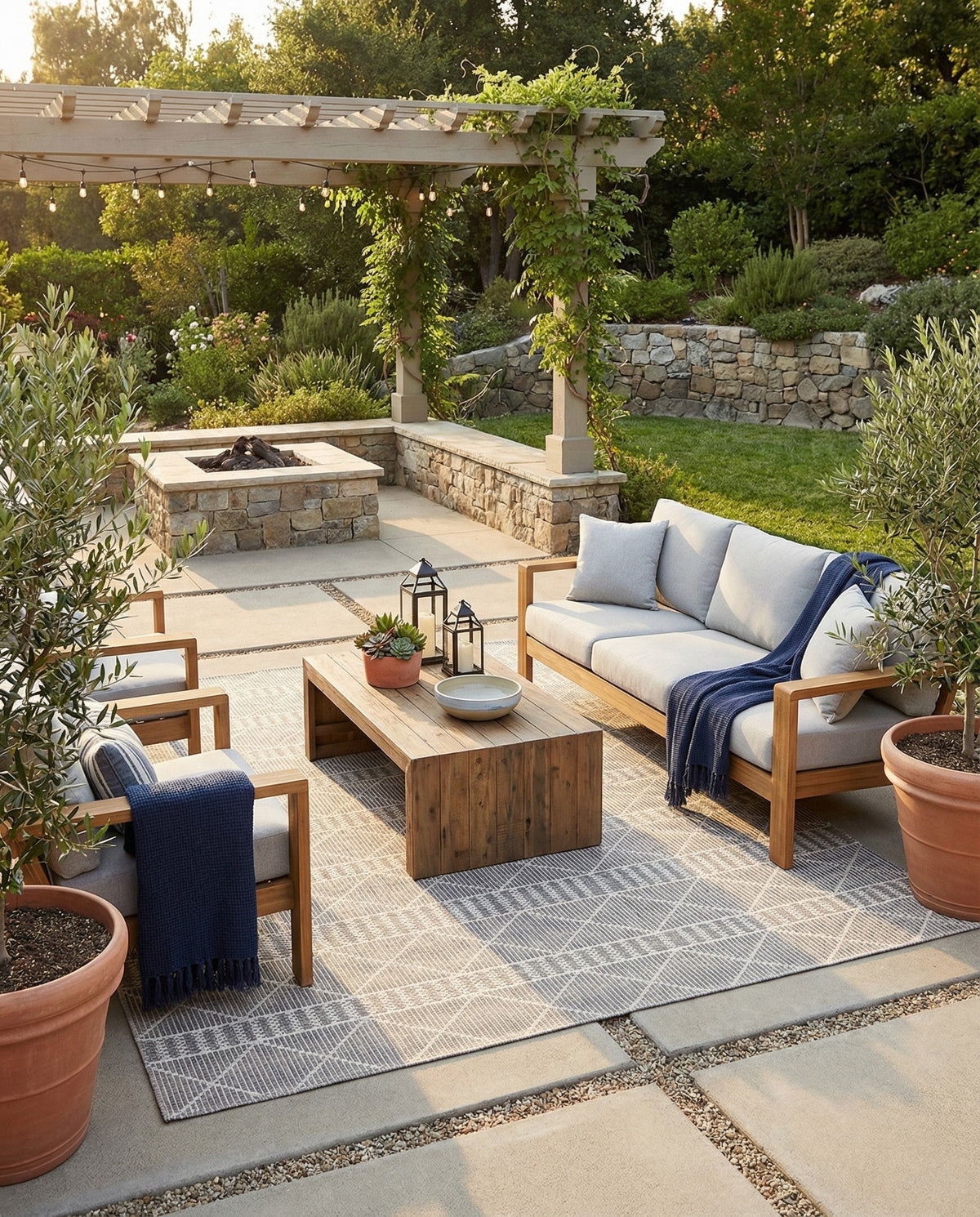 Savannah Pergola Collection Area Rug -  Glade Rectangle Gray  lifestyle 41