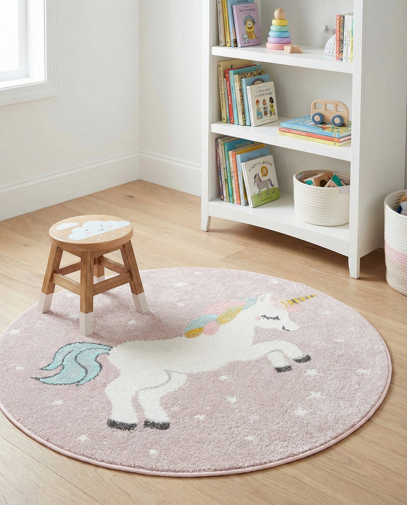 Wonder Tykes Collection Area Rug -  Tangle Round Pink  lifestyle 25
