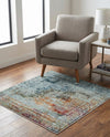 Caribbean Breeze Collection Area Rug -  Yucatan Square Multi  lifestyle 56