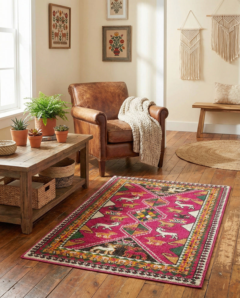 Sedona Vista Collection Area Rug -  Nolina Rectangle Pink  lifestyle 22