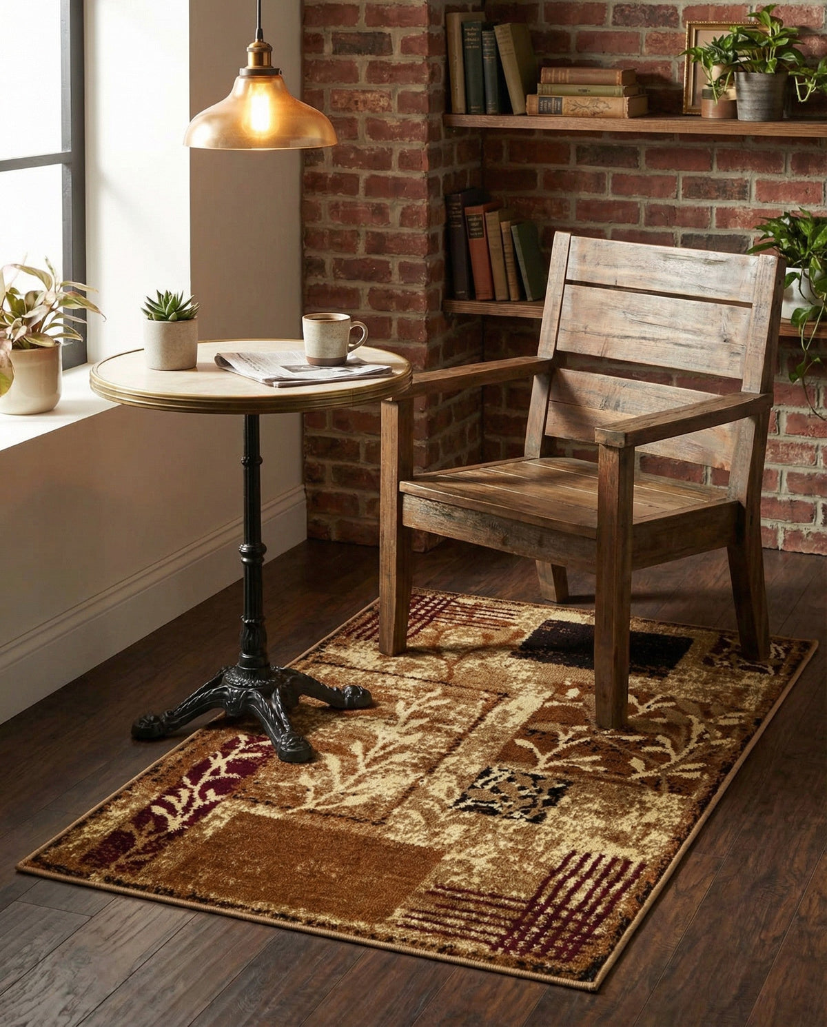 Bistro Lounge Collection Area Rug -  Affogato Rectangle Beige  lifestyle 54