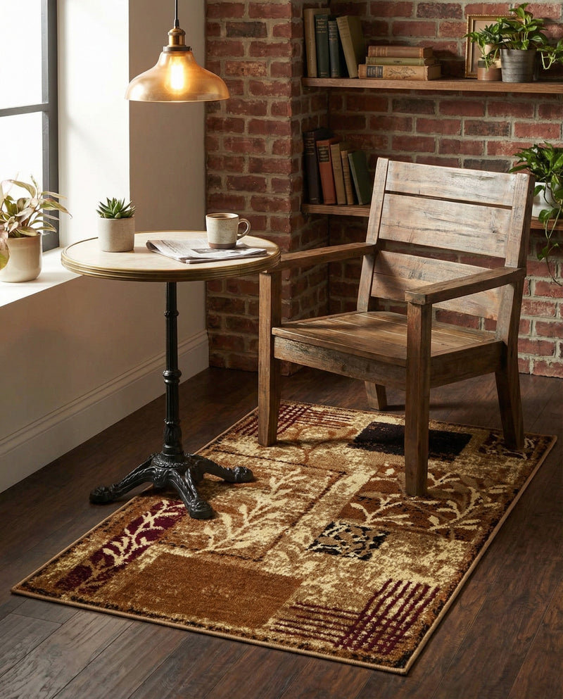 Bistro Lounge Collection Area Rug -  Affogato Rectangle Beige  lifestyle 54