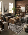 Geneva Terrace Collection Area Rug -  Vevey Rectangle Gray  lifestyle 19