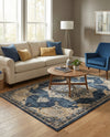 Eden Oasis Collection Area Rug -  Tranquility (Navy Blue) Rectangle Navy Blue  lifestyle 20