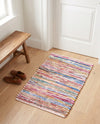 Thar Cotton Collection Area Rug - Alleppey Rectangle Multi White  lifestyle 26