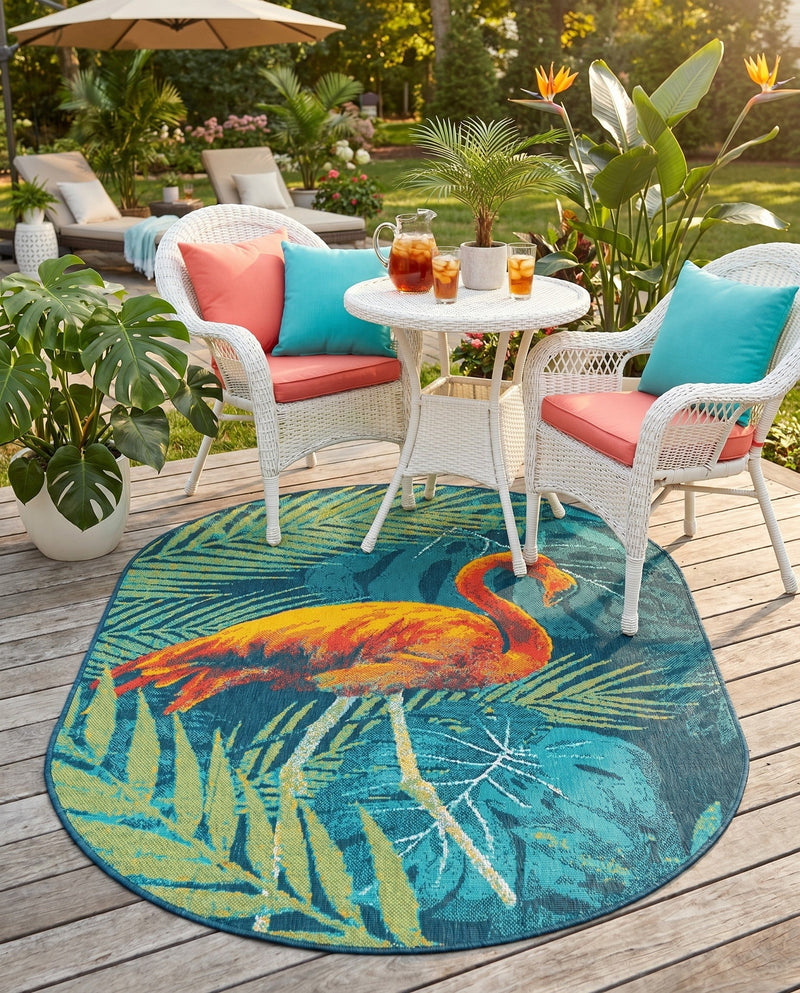 Seaside Haven Rugs Collection Area Rug -  Tidepool Oval Multi  lifestyle 53