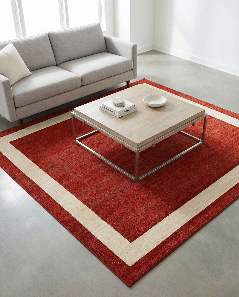 Studio Haven Collection Area Rug -  Alcove (Terracotta) Square Terracotta  lifestyle 28