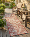 Patio Heritage Collection Area Rug - Savannah (Rust Red) Runner Rust Red  lifestyle 56